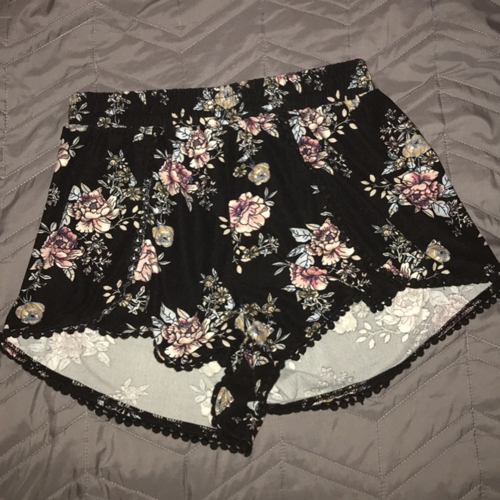 floral flowy shorts